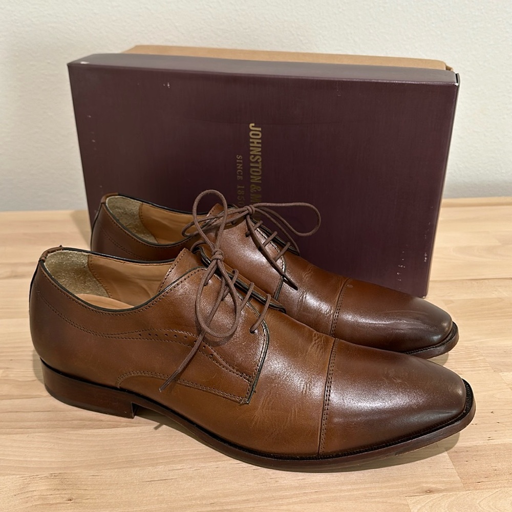Johnston & Murphy McClain Cap Toe Dress Oxford Derby - Size 11.5